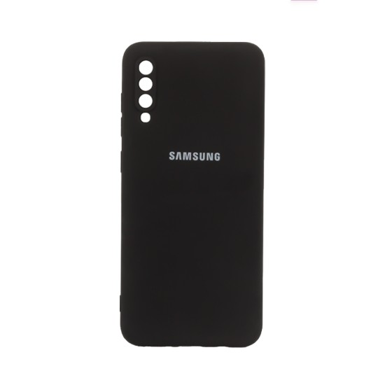 Capa de Silicone com Moldura de Câmera para Samsung Galaxy A70 Preto